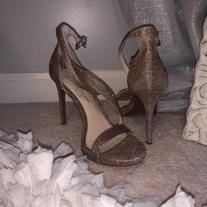 Brown glittery JESSICA SIMPSON heels